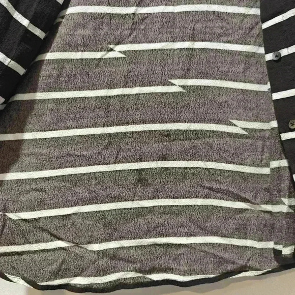 Dress Small Courier Break Stripe Black White Pockets Button Down - Picture 8 of 14